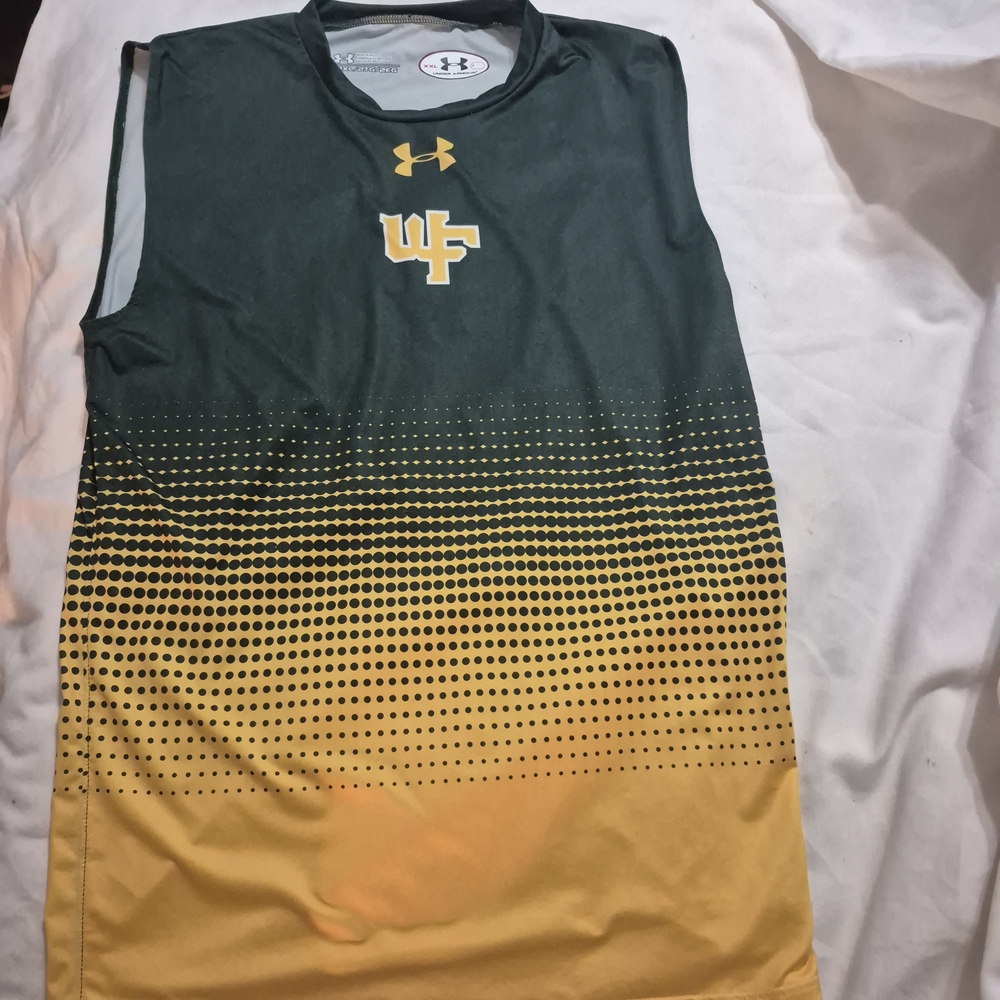 Under Armour Green and Gold Gradient Sleeveless Athletic Top